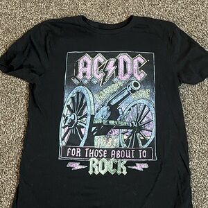 AC/DC Black and Red Logo T-Shirt